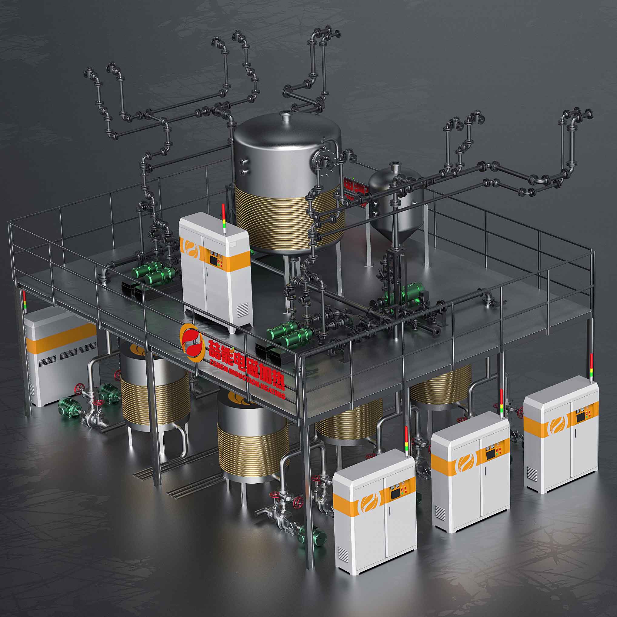 不銹鋼反應(yīng)釜電磁加熱設(shè)備